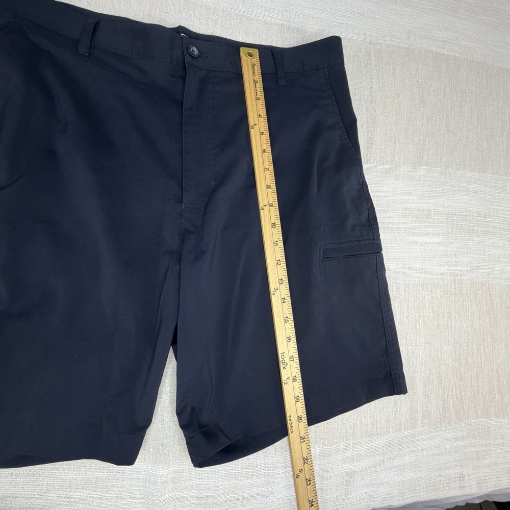 Chaps Golf Mens Performance Shorts Sz 36 Navy Stretch Chino Flat Front 9" inseam - Picture 7 of 8